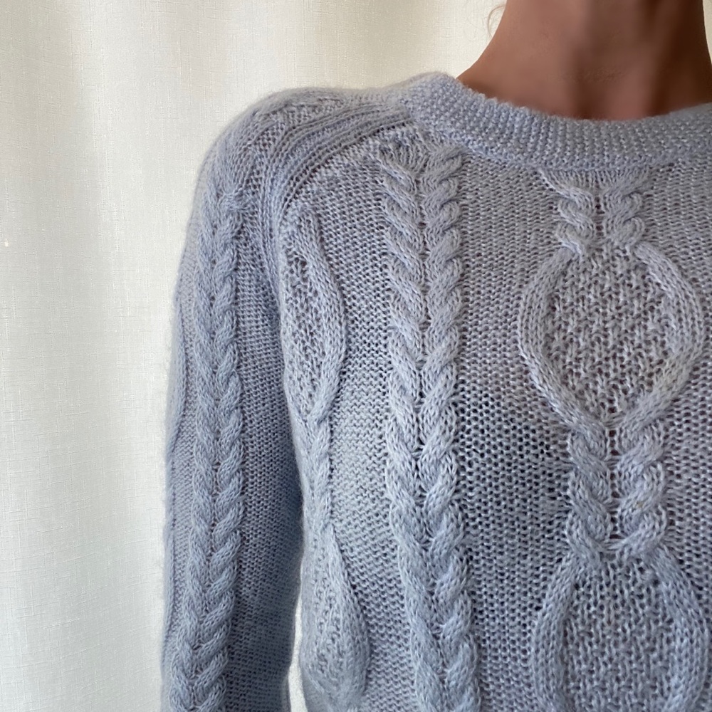 H&M Soft Blue Cable Knit Sweater